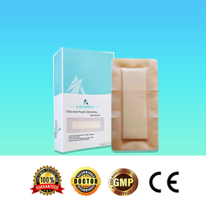 Bordered Silicone Foam Dressing for Wound Care 4" x 8"