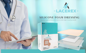 Bordered Silicone Foam Dressing for Wound Care 4" x 4"