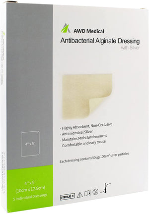 Antibacterial Alginate Dressing with Silver